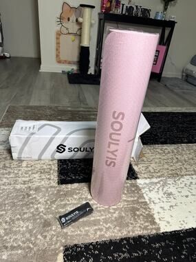SOULYIS Extra Wide Yoga Mat Large Exercise Fitness Workout Mat w Carry Strap